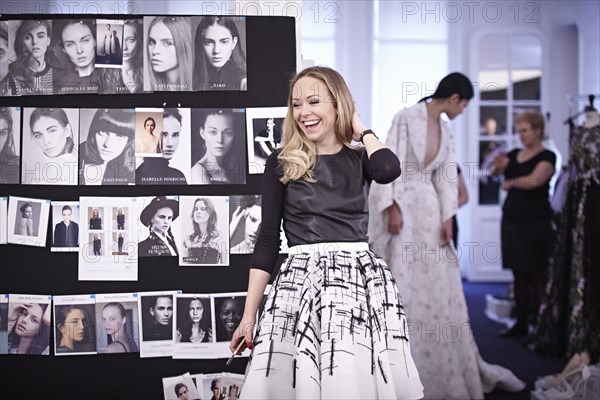 Fittings before Ralph & Russo Haute Couture show