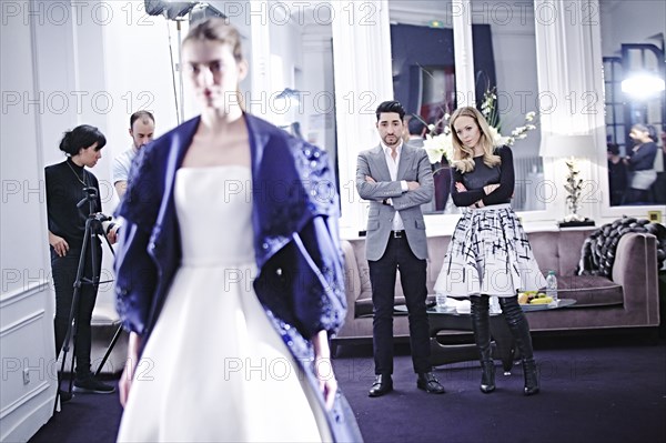 Coulisses du défilé Ralph & Russo 2015