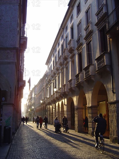Andrea Palladio avenue in Venice when the sun comes down