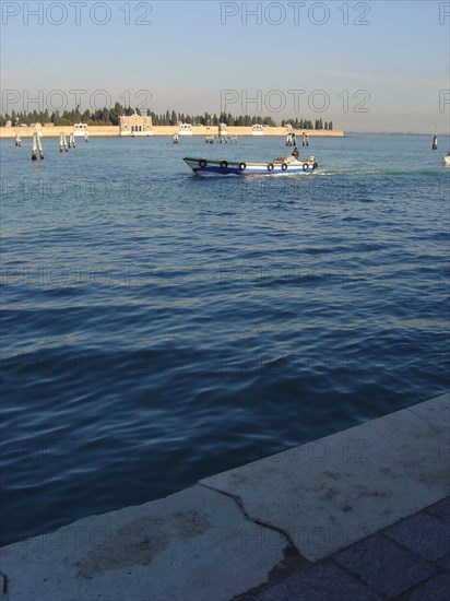 Venise San Michele, lagune et cimetière de San Michele