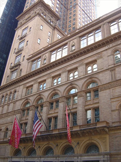 New-York (USA), Manhattan, Carnegie Hall (façade) West 57th Street