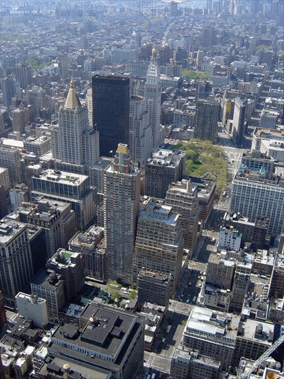 Vue depuis l'Empire State Building à New-York