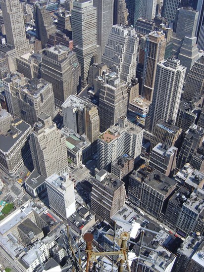 View from the Empire State Building in New-York of Broadway and Avenue of the Americas
