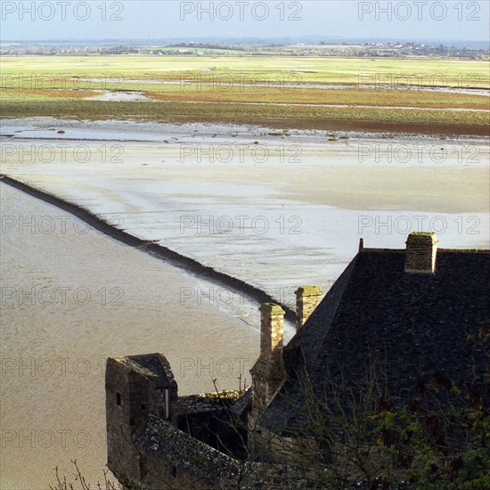 MtSaintMichel11 Les prés et les sables de la baie depuis le Mont Saint Michel