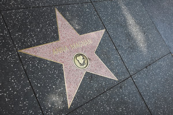 Hollywood Boulevard, Walk of Fame, stars / étoiles : Anna Magnani