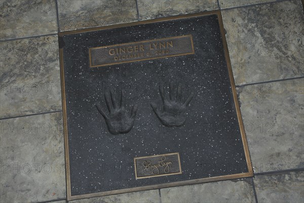 Sunset Boulevard, célébrités du film : Ginger Lynn (mains)