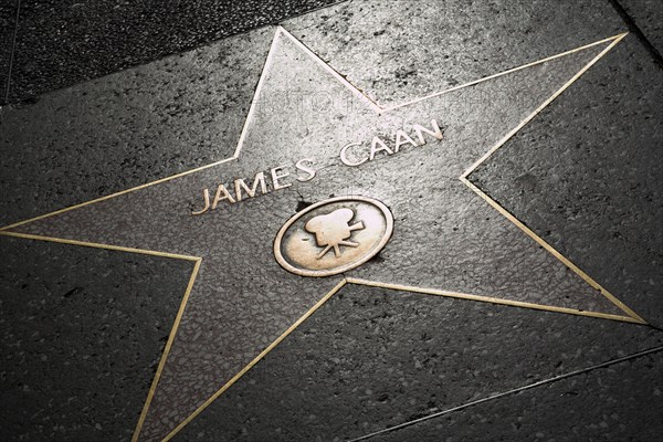 Hollywood Boulevard, Walk of Fame, stars / étoiles : James Caan