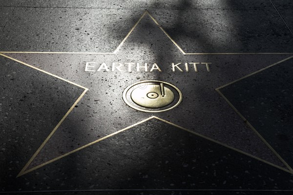 Hollywood Boulevard, Walk of Fame, stars / étoiles : Eartha Kitt