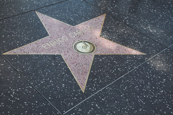 Hollywood Boulevard, Walk of Fame, stars / étoiles : Enrico Caruso