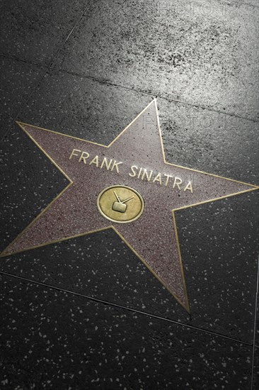 Hollywood Boulevard, Walk of Fame, stars / étoiles : Frank Sinatra