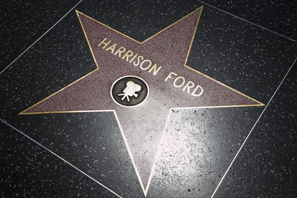 Hollywood Boulevard, Walk of Fame, stars / étoiles : Harrison Ford