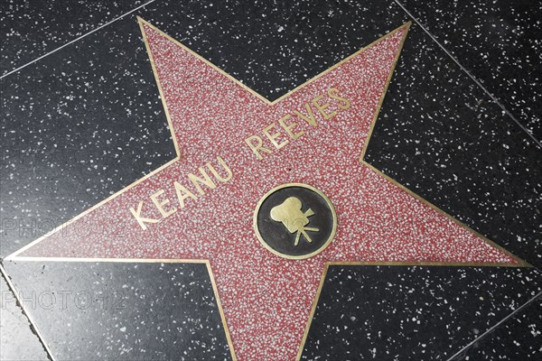 Hollywood Boulevard, Walk of Fame, stars / étoiles : Keanu Reeves