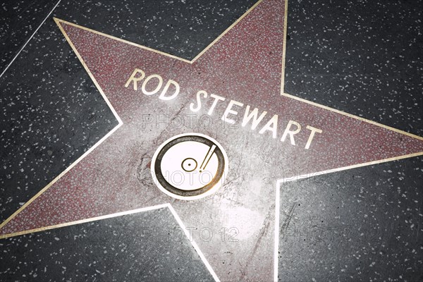 Hollywood Boulevard, Walk of Fame, stars / étoiles : Rod Stewart