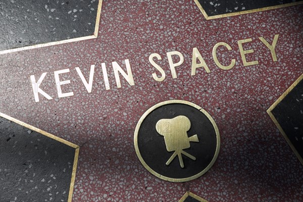 Hollywood Boulevard, Walk of Fame, stars / étoiles : Kevin Spacey