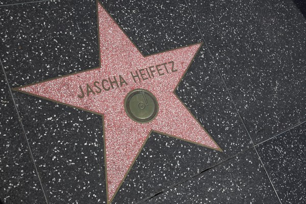 Hollywood Boulevard, Walk of Fame, stars / étoiles : Jasha Heifetz