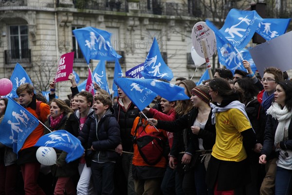 Manifestation contre le mariage pour tous