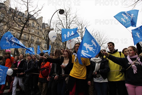 Manifestation contre le mariage pour tous