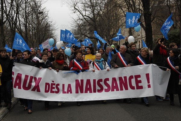 Manifestation contre le mariage pour tous