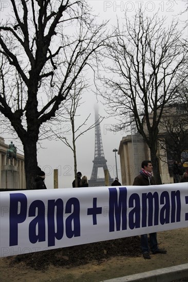 Manifestation contre le mariage pour tous