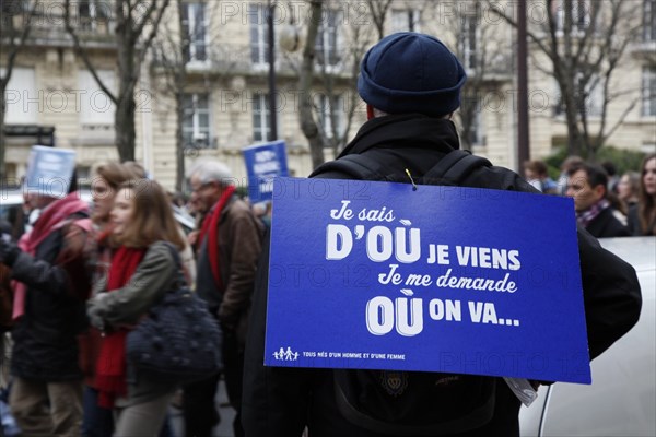 Manifestation contre le mariage pour tous