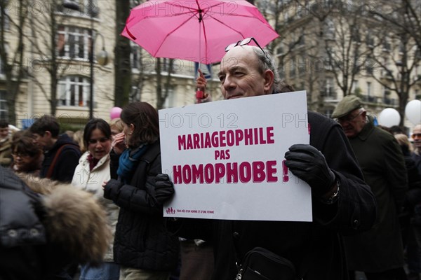 Manifestation contre le mariage pour tous