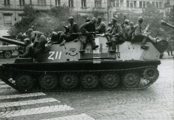 Prague Spring: Soviet tanks in Prague, August 1968