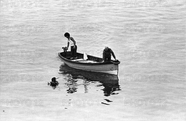 Plongeur dans la baie de Dublin