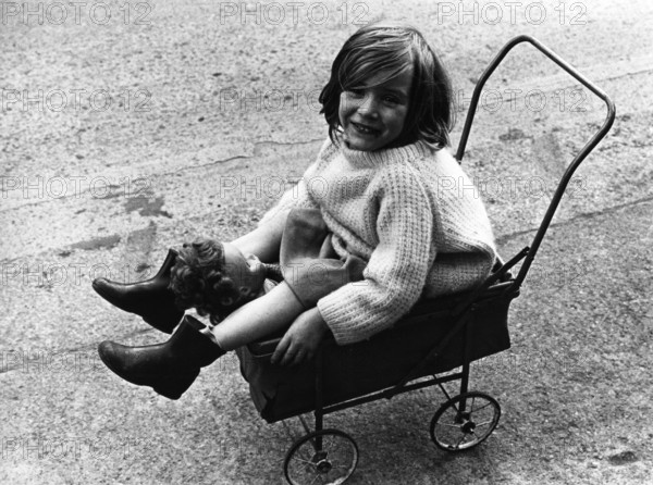Charlemont Street, Dublin, girl with pram