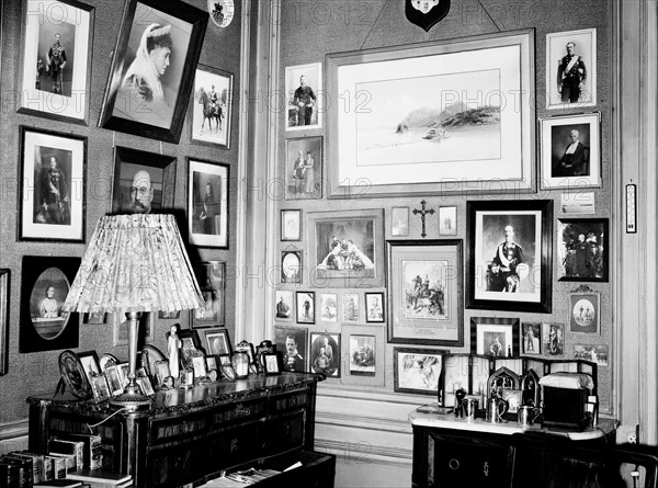 Interior view of the appartement of Prince George of Greece and Marie Bonaparte