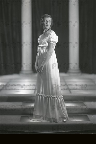 Madame Errazuriz wearing a dress designed by Lelong