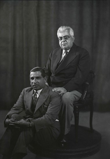 L'Aga Khan III avec son fils, le prince Ali Khan