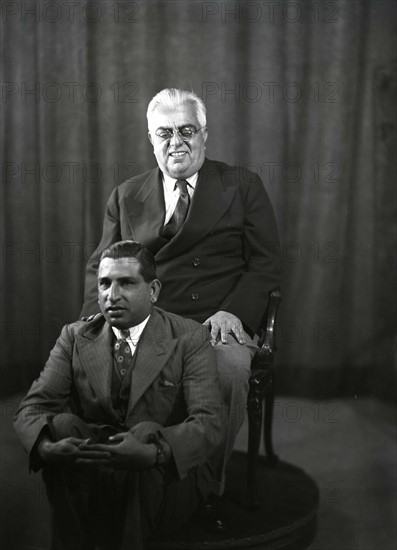 L'Aga Khan III avec son fils, le prince Ali Khan