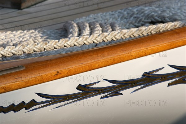 Détail du bateau classique Dragon Fife