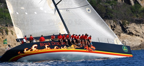 Maxi-yacht Black Dragon lors de la Giraglia Rolex Cup 2005