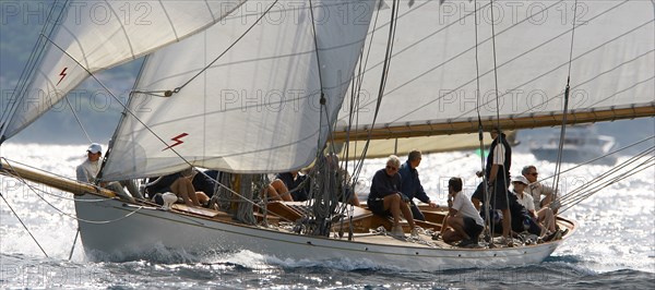 Côtre Aurique Eva lors des Voiles de St Tropez 2005