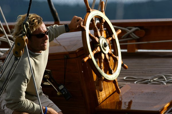A bord de Véronique lors des Voiles de St Tropez 2005