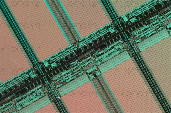 Closeup of computer chips.