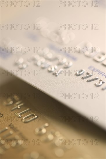 Closeup of credit cards.