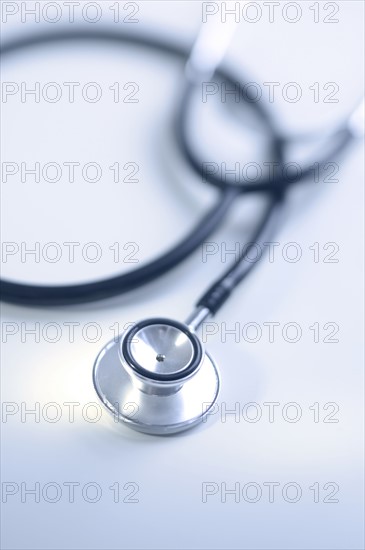 Closeup of a stethoscope.