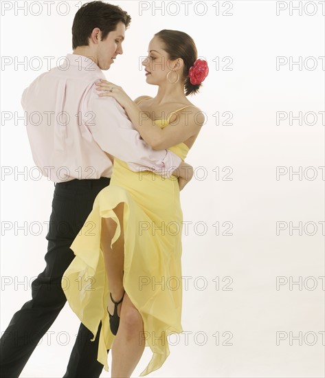 Couple dancing the tango.