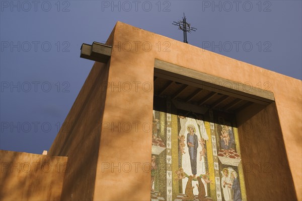 Adobe church at St. Francis College, Santa Fe, NM/USA.
