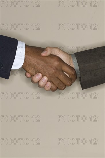 Men shaking hands.