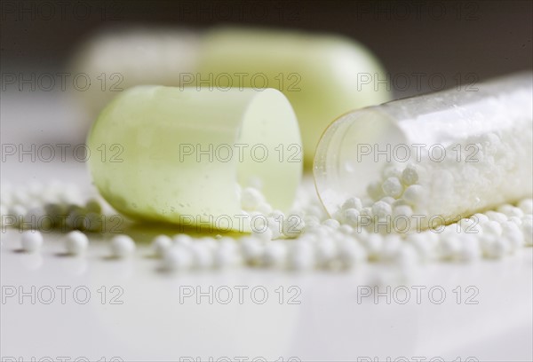 Capsules and medication.