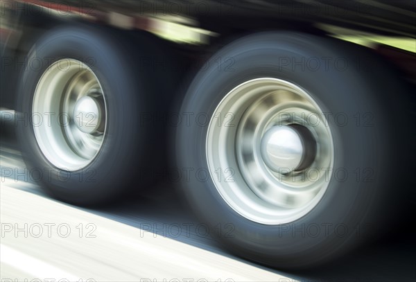 Semi truck on highway.