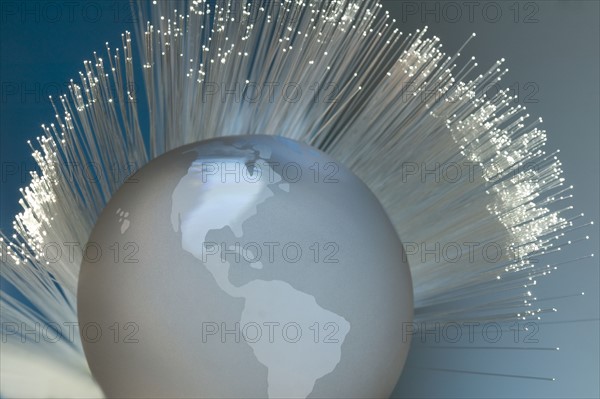 Fiber optics with globe.