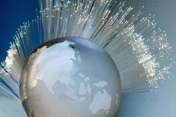 Fiber optics with globe.