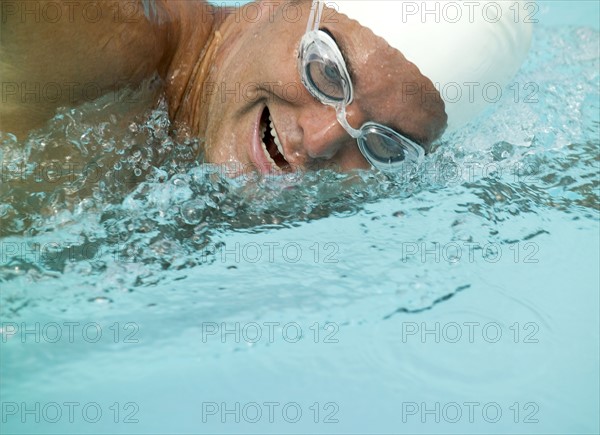 A male swimmer.