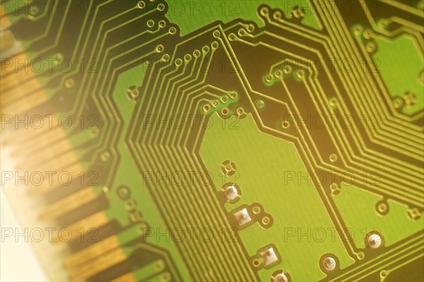 Closeup of a circuit board.