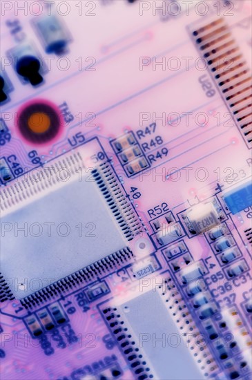 Closeup of a circuit board.