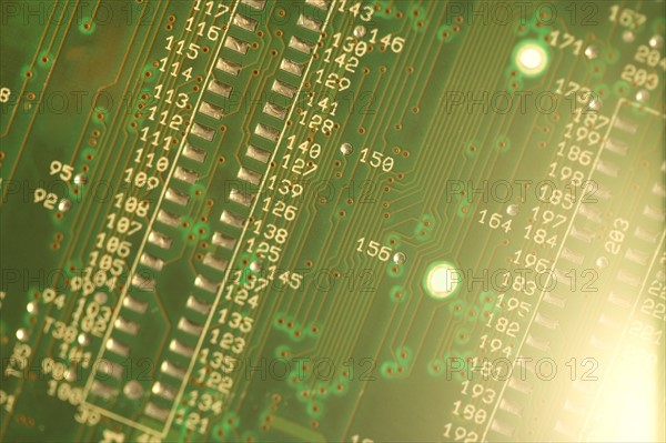 Closeup of a circuit board.